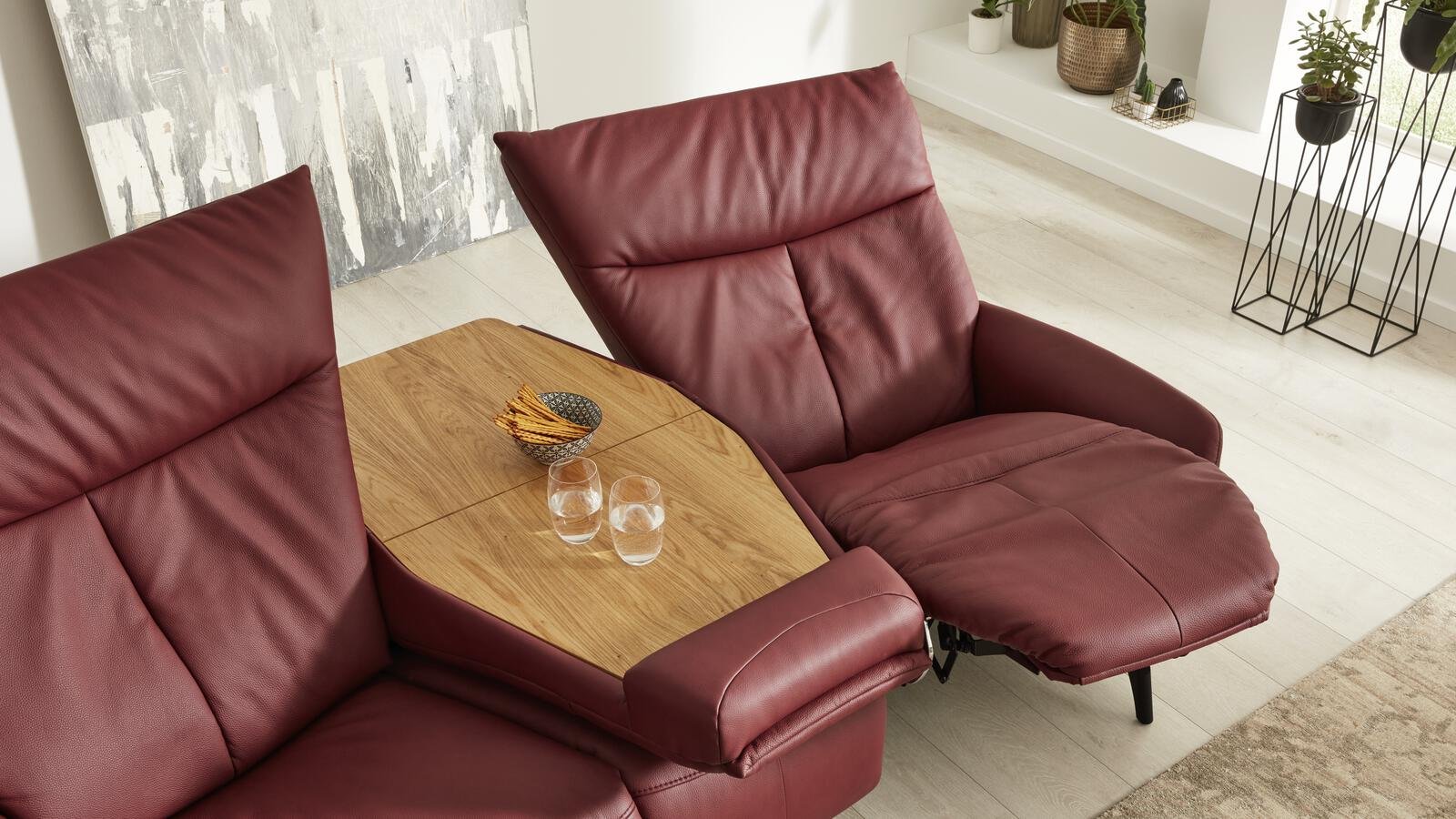 Interliving IL 4210 Trapezsofa in Longlife Leder Barolo