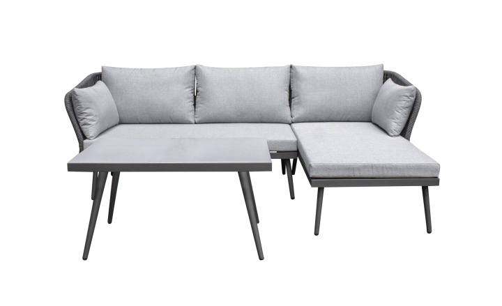 L.C. Wholesaler Lounge-Set SUNERA in Rope Farbe grau-Mix