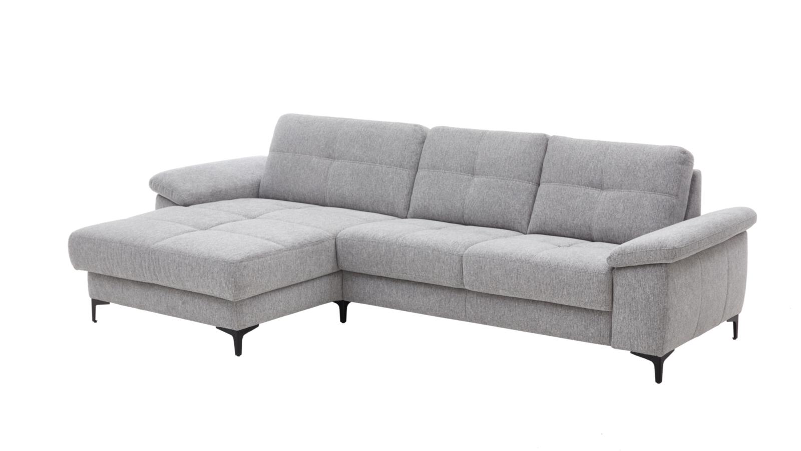 Candy Polsterecke VIVA ca. 296x162cm in Stoff Famous Frost grey, Couch, Mobiliar