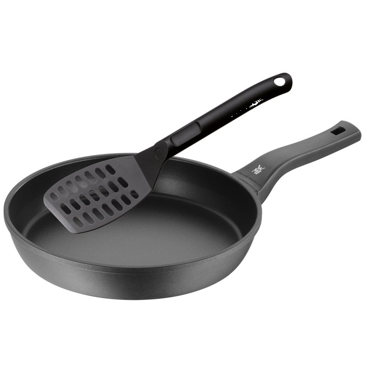WMF Stielpfanne Ø 28 cm niedrig WMF PermaDur Premium  mit Wender Ø 28cm 576289990 Schwarz