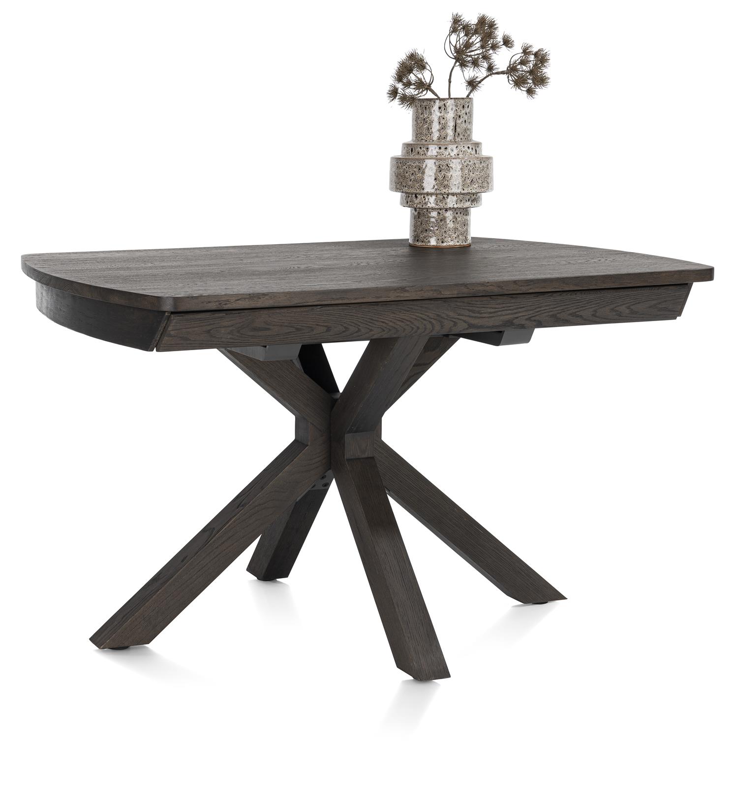 Henders & Hazel Ausziehtisch  NYON ca. B100 H77 T140 cm in Eiche furniert Basalt