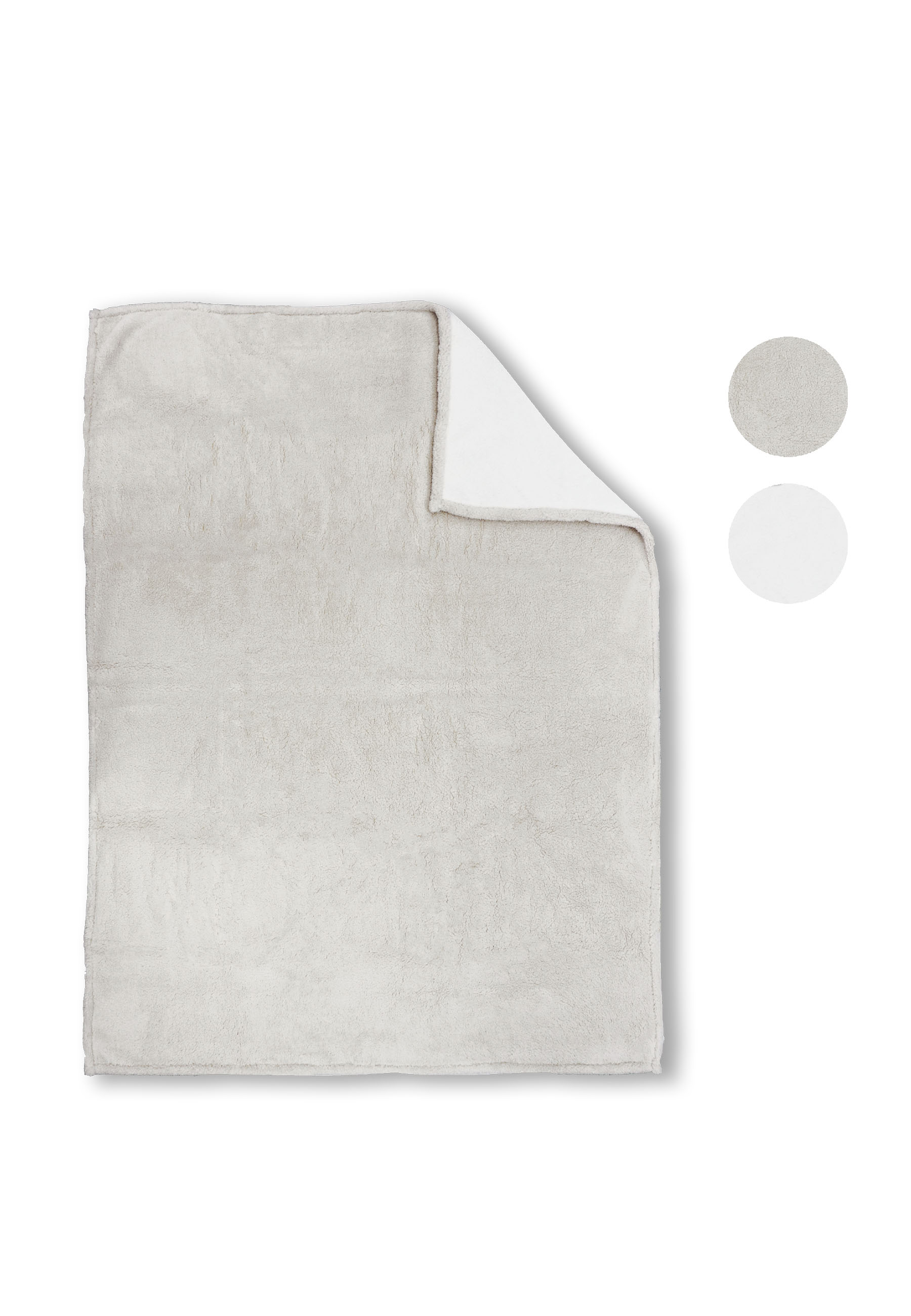 Biberna DECKE-Wohndecke ca. 150x200cm in Farbe Offwhite, Dekoration für Zuhause, Leinen, Teppich