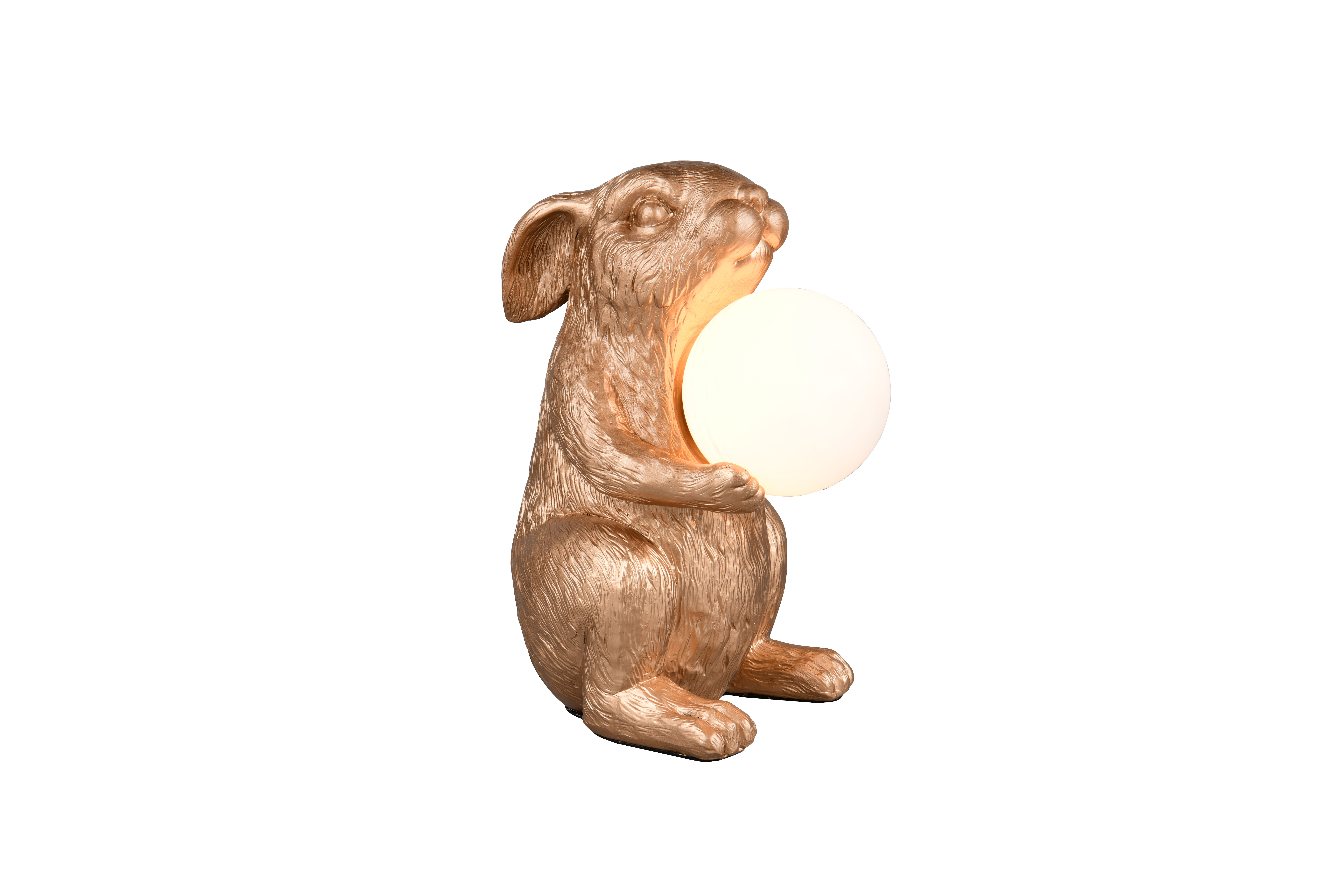 Reality Leuchten Tischleuchte RABBIT in goldfbg., Figur, Hund, Säugetier, Haustier