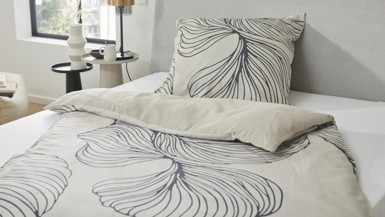Interliving Bettwäsche IL-9129 ca. 135x200cm in Farbe Beige