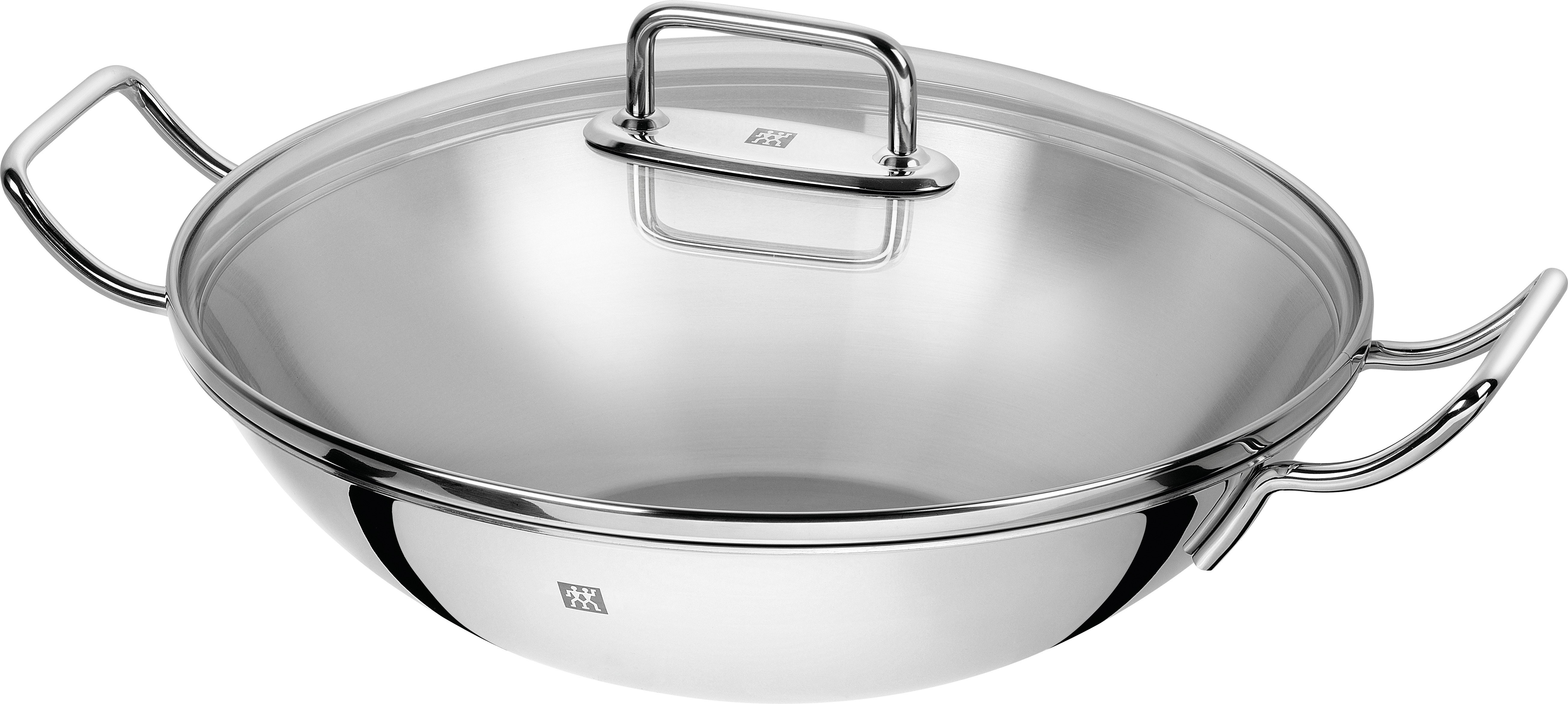Wok 32cm PLUS in Farbe 18/10 Edelstahl