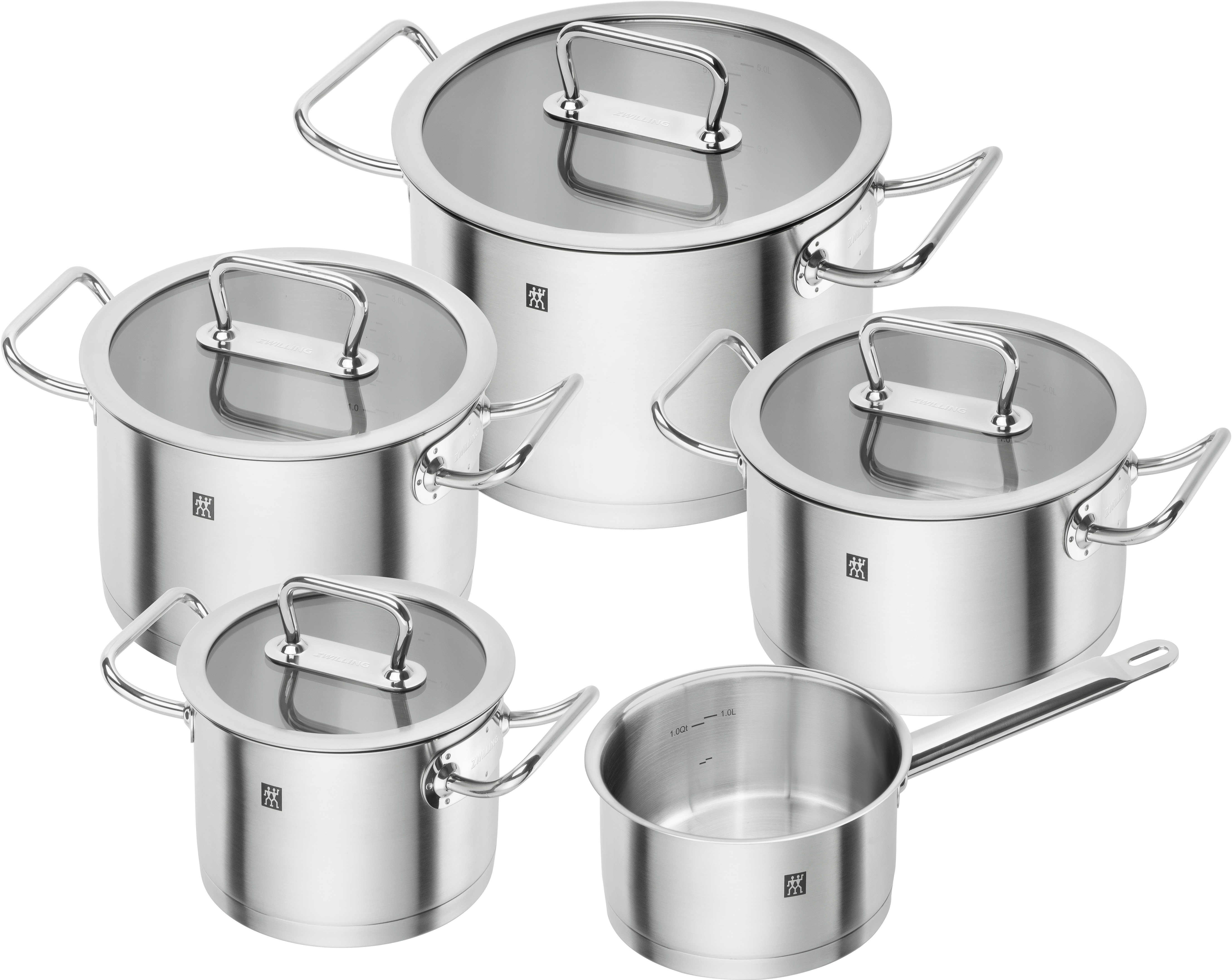Zwilling Kochtopf-Set PRO 5-teilig  in Farbe 18/10 Edelstahl