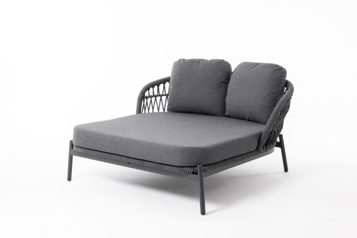 Interliving Doppelliege IL7013 164x149 in Rücken Rope anthrazit, Moebel, Kissen, Dekoration für Zuhause, Stuhl, Bank