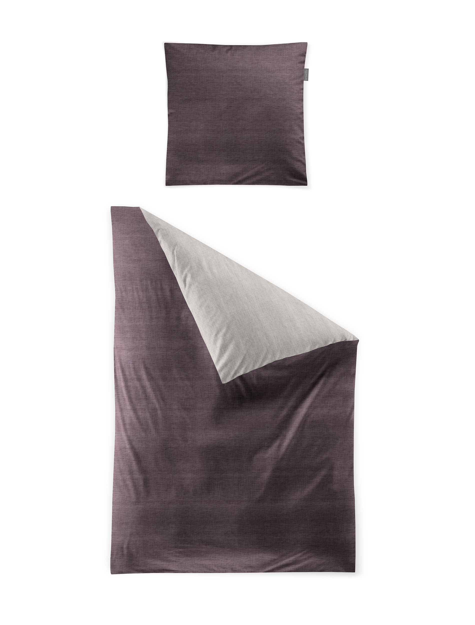 irisette Mako-Satin Bettwäsche WAVE-HK ca. 135x200cm in Farbe mauve, Kissen, Dekoration für Zuhause, Leinen