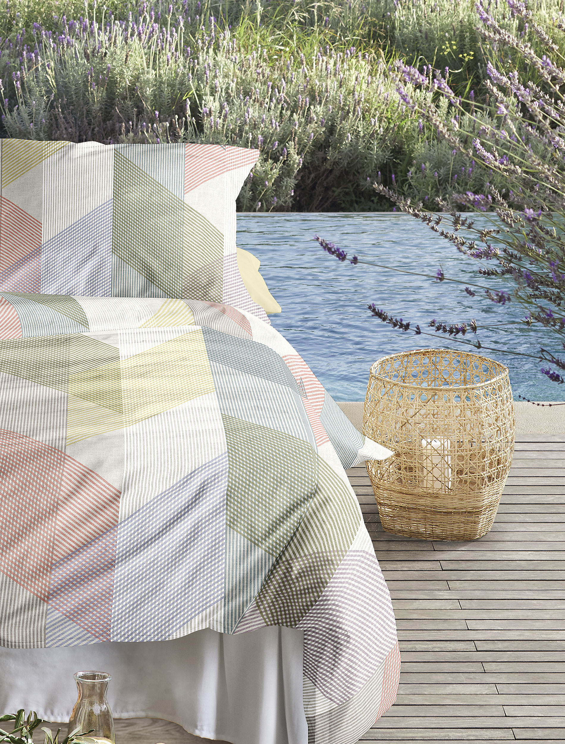 irisette Mako-Satin Bettwäsche WAVE in Farbe ca. 155x220cm, Dekoration für Zuhause, Leinen, Kissen, Person, Hemd