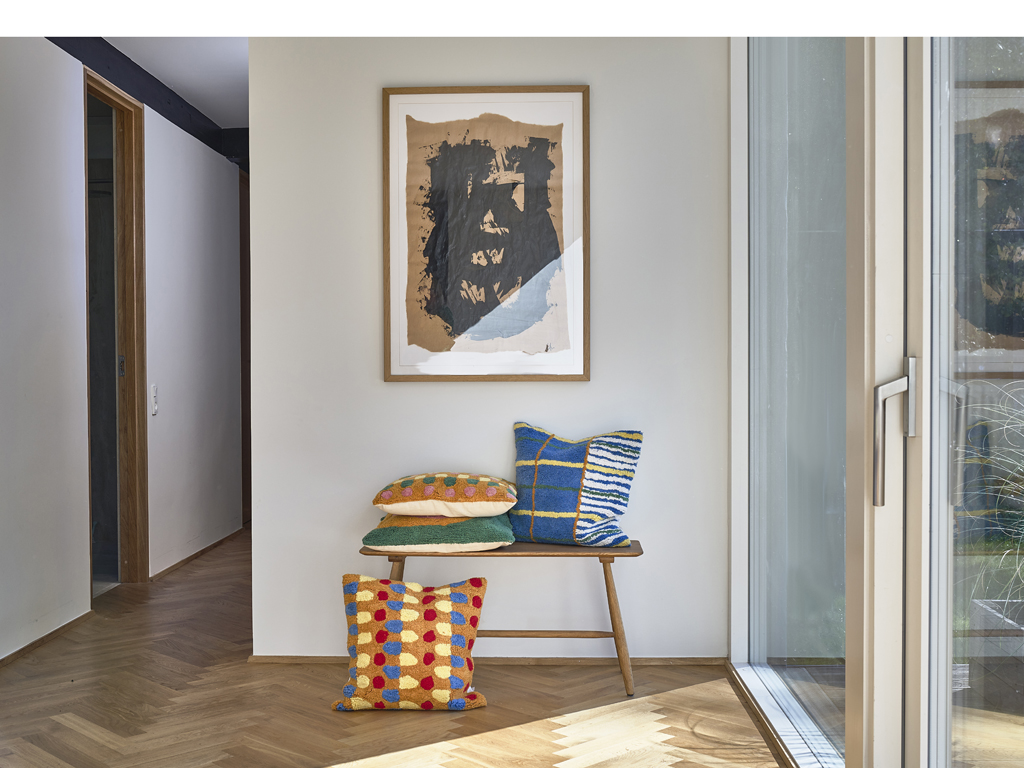 Villa Collection Kissen in Farbe amber/rot/blau/gelb