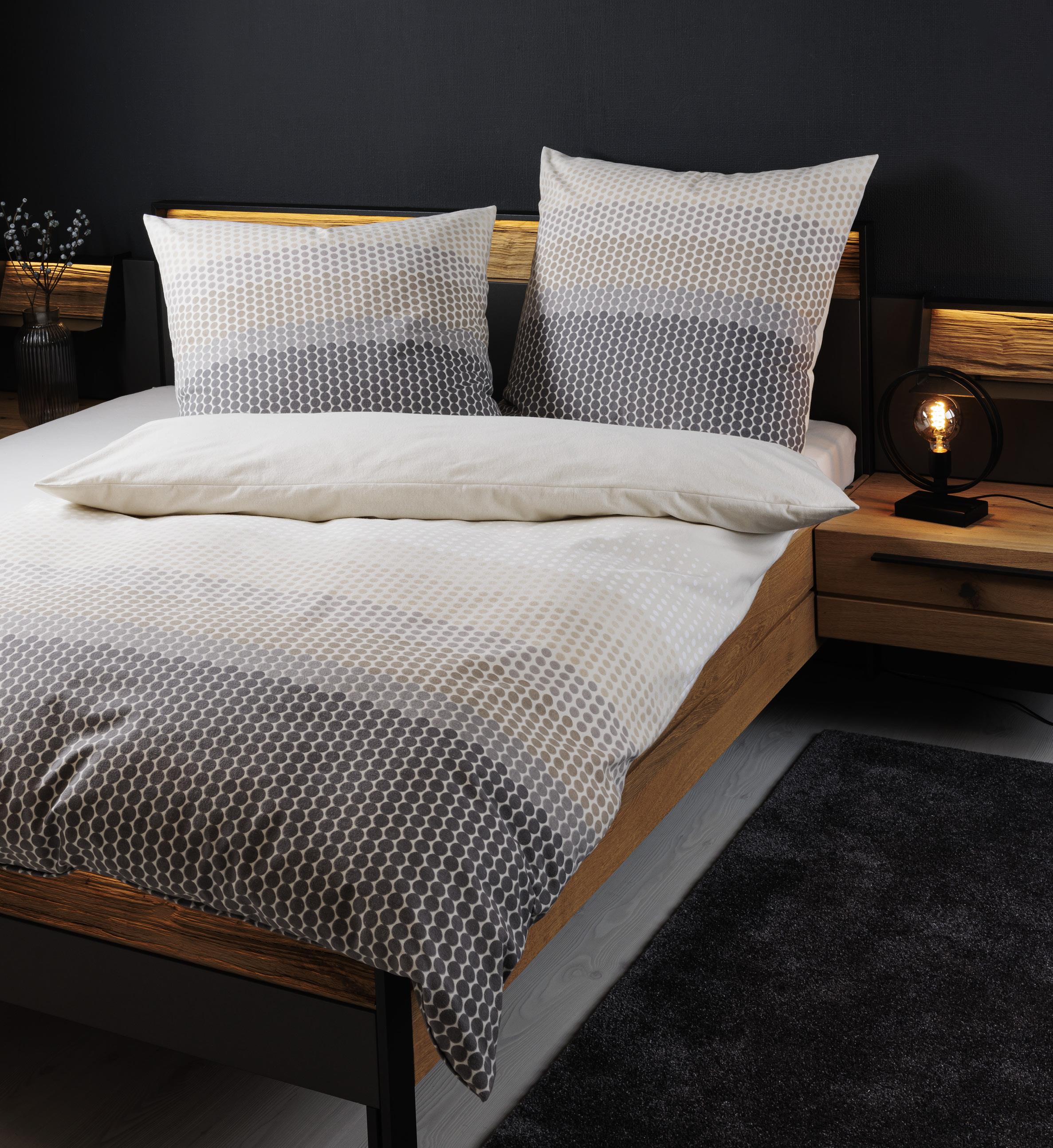 Janine Design Bettwäsche 155x220cm PALERMO in Farbe Graubeige
