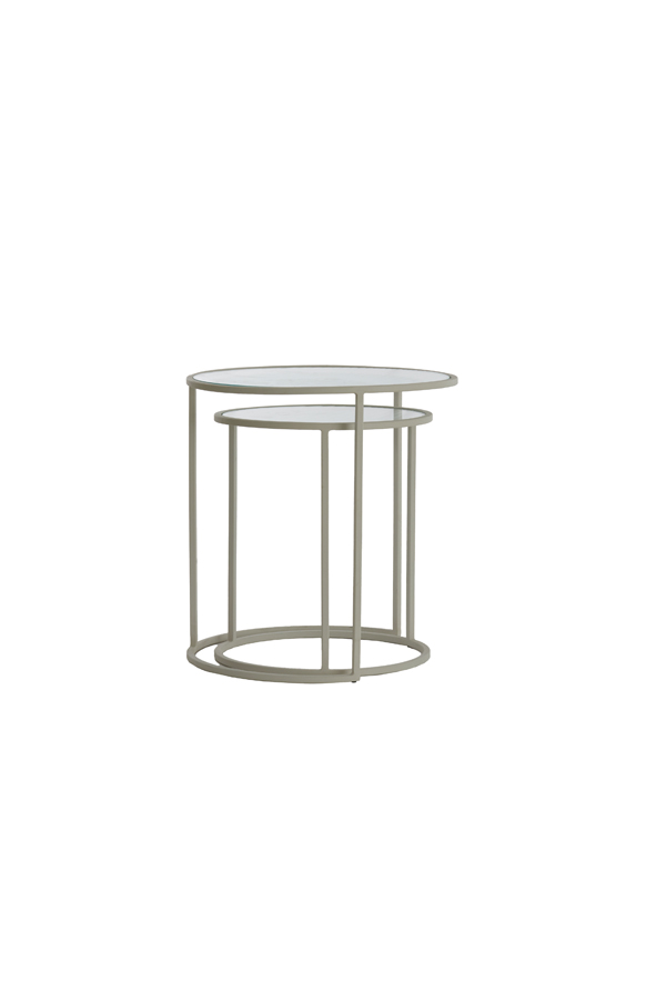 Light & Living Beistelltisch-Set TALCA in Farbe creme, klar, Kaffeetisch, Mobiliar, Tabelle