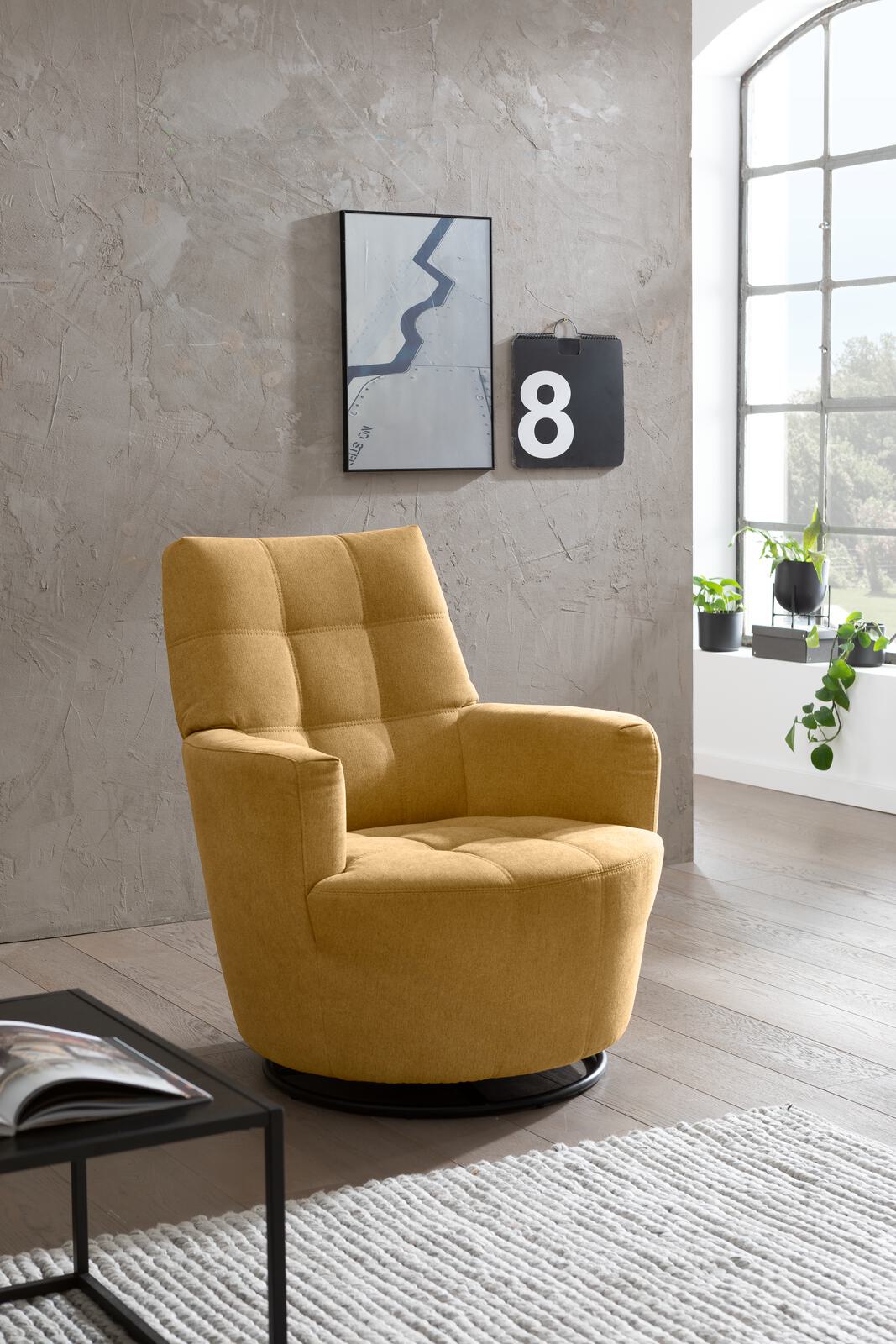 Sessel SE53 in Stoff DPR 95/05 Honey yellow