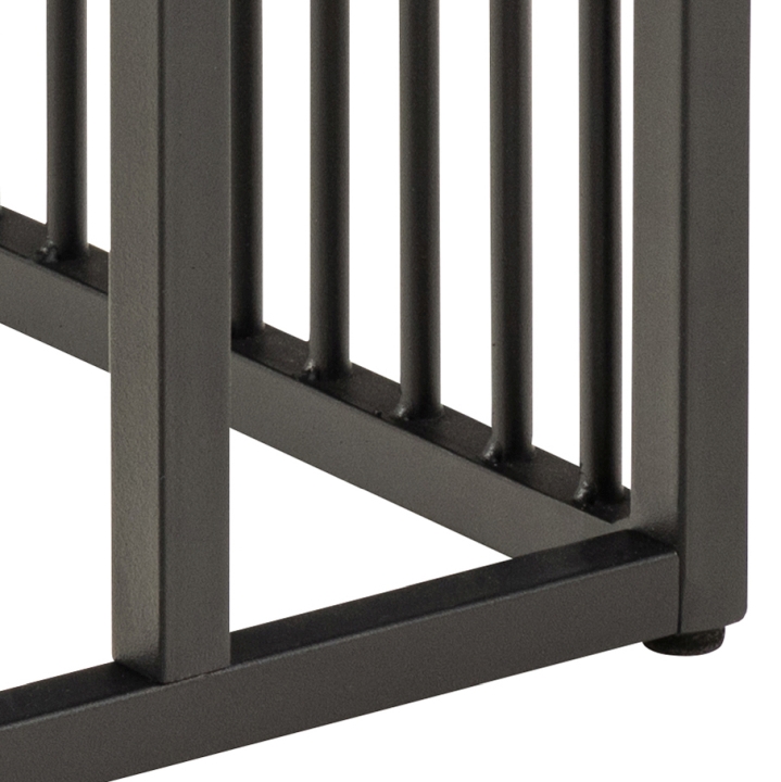 Actona Ecktisch STRINGTON ca. 43x35cm in Platte Melamin Marmor schwarz, Gestell Metall schwarz