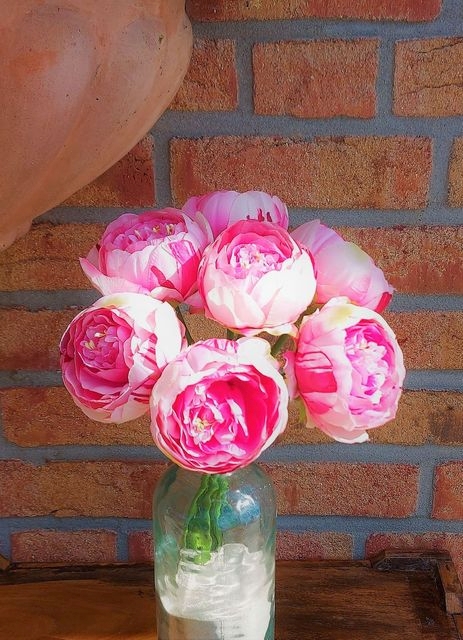 Päonienbund 32cm 2627515E1 in 7 Blüten, pink