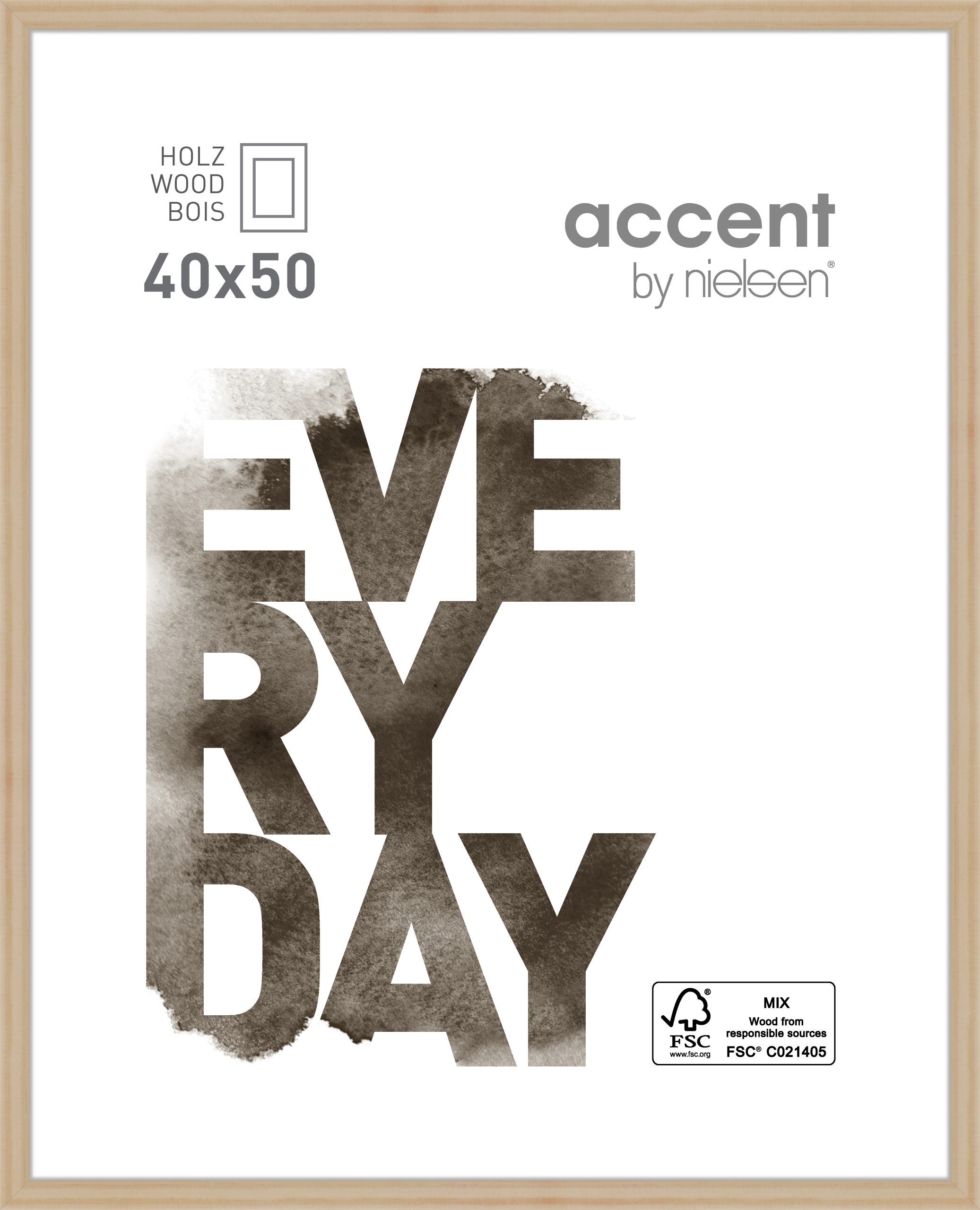 Accent by Nielsen Holz Bilderrahmen Zoom ca. 40x50cm in Farbe Natural