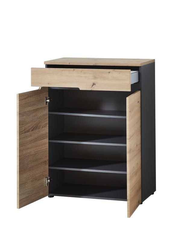 Innostyle Schuhschrank Memphis in Artisan Eiche/graphit