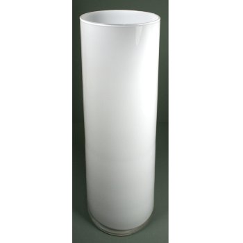 Gasper Glasvase Zylinder weiss in Farbe Weiß