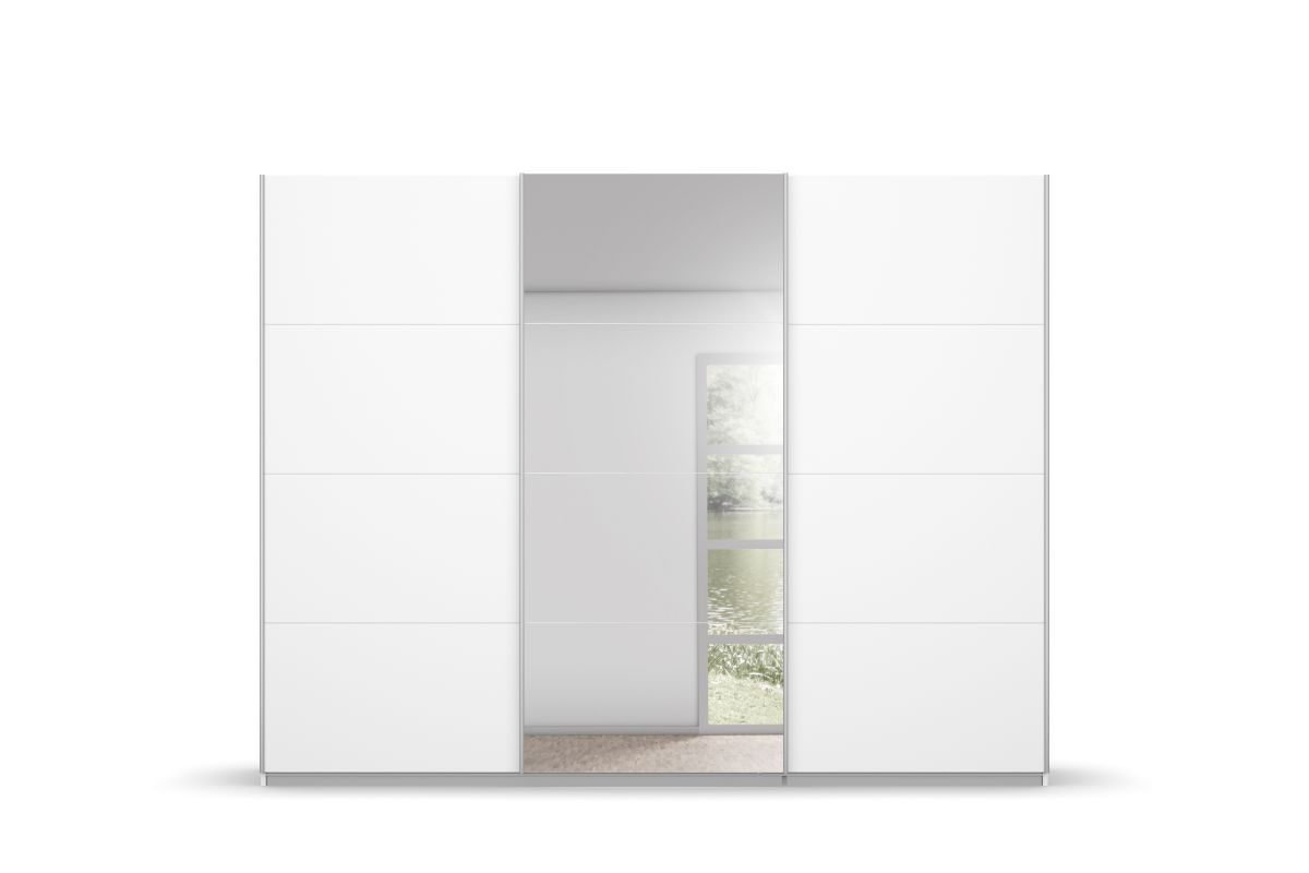 Rauch Schwebetürenschrank in alpinweiß/seidengrau