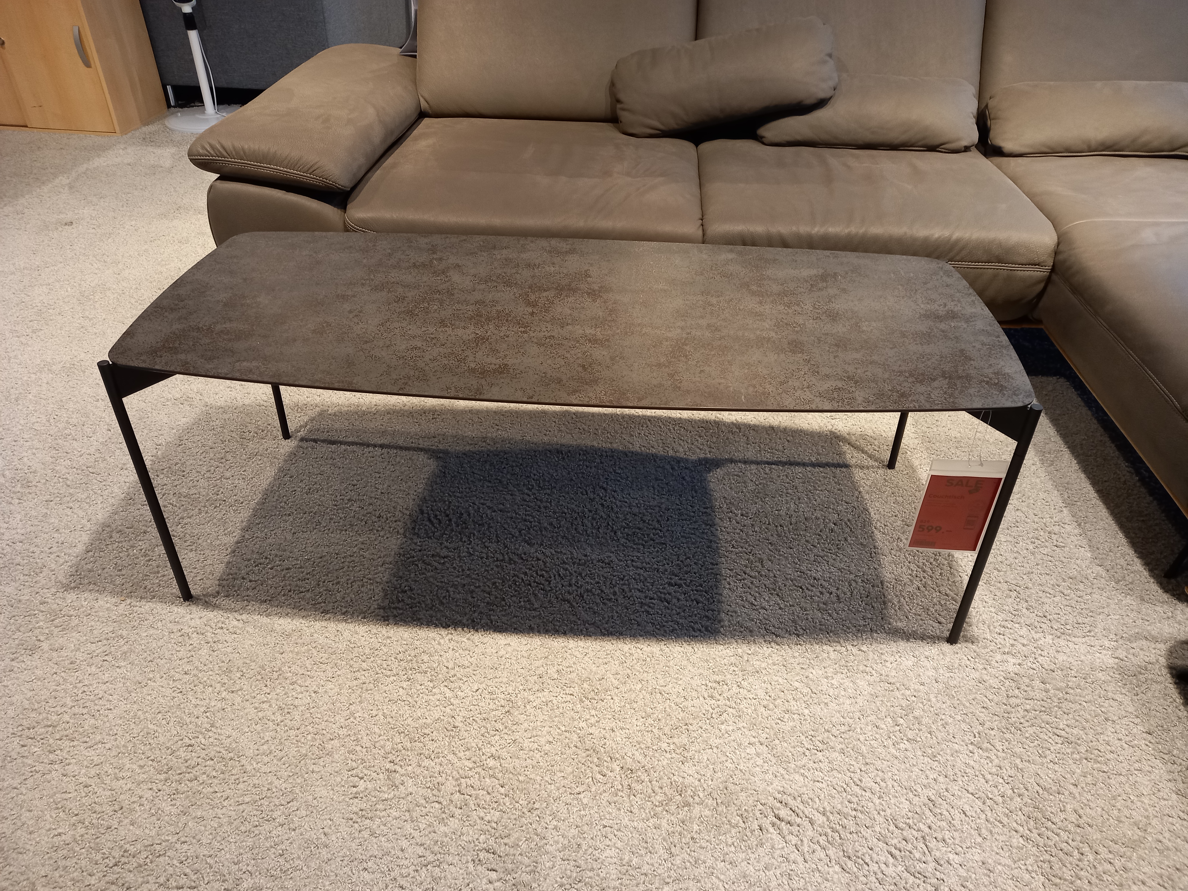 Venjakob Couchtisch RIO ca. 139x60 cm in Gestell schwarz matt Venjakob Couchtisch RIO ca. 139x60 cm in Gestell schwarz matt
