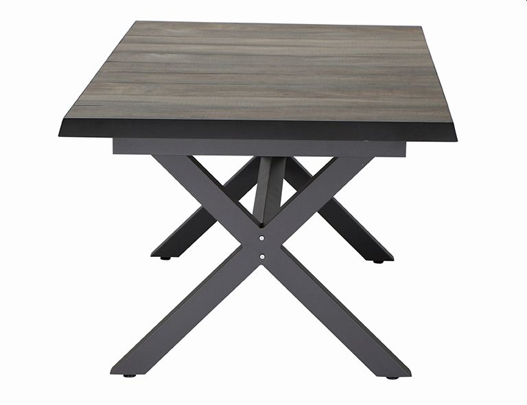 Ausziehtisch SINCRO ca. 100x200(260)cm in washed grey/matt anthrazit, Kaffeetisch, Mobiliar, Tabelle, Esstisch, Schreibtisch