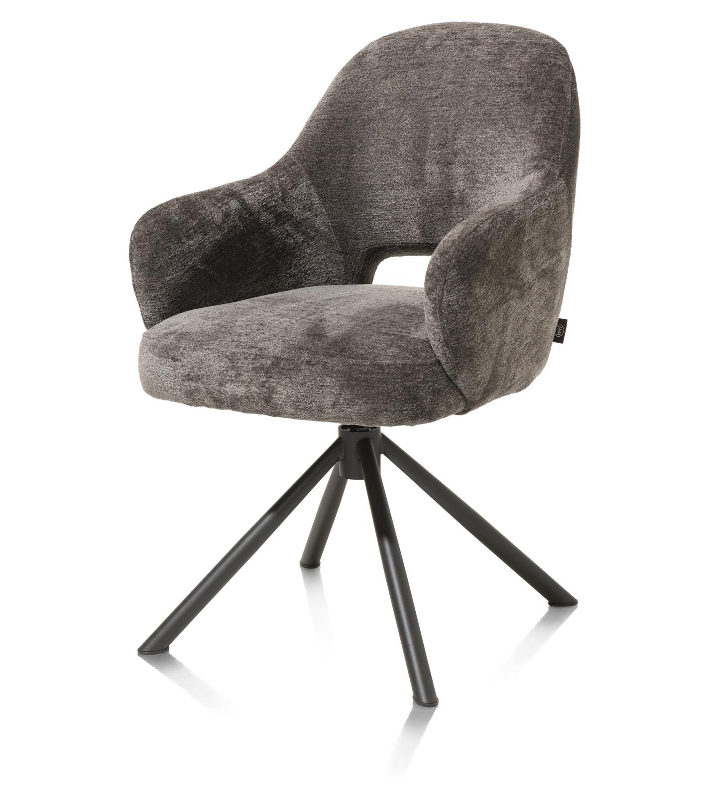 Henders & Hazel Armlehnstuhl NIKOLAS ca. B58 H87 T64 cm in Stoff Enzo Chenille Lava