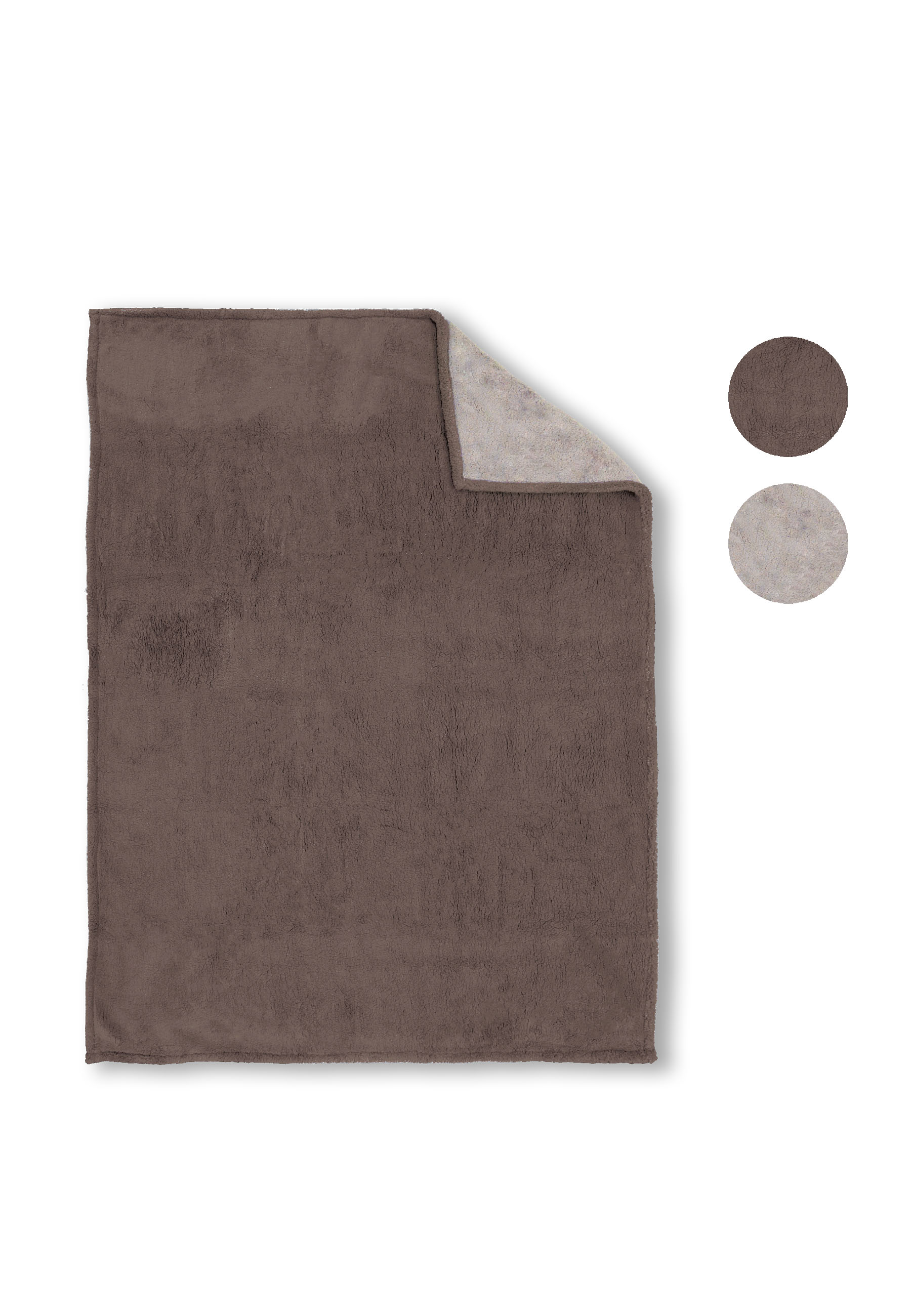 Biberna Wohndecke 150x200cm  in DECKE, Farbe burgunder, Dekoration für Zuhause, Teppich, Leinen