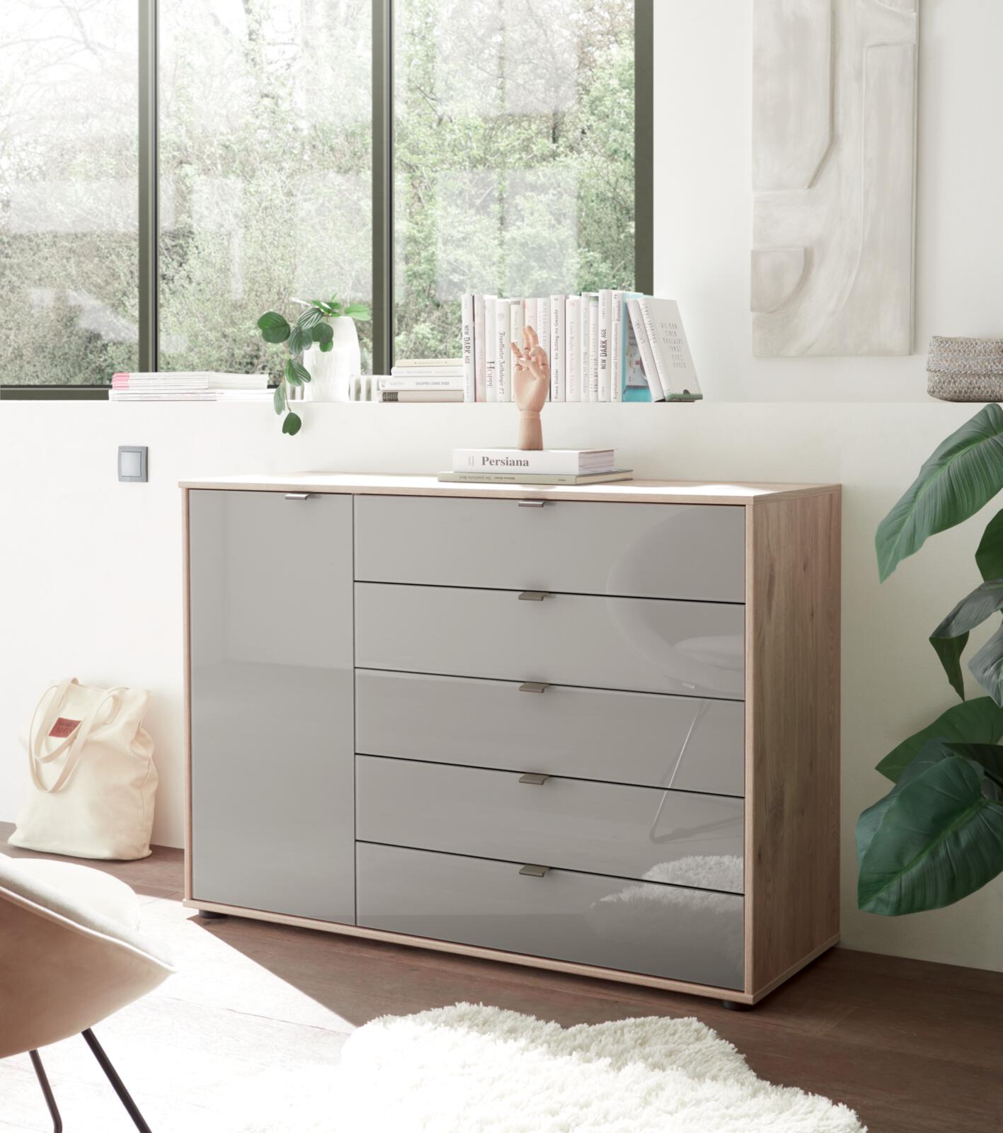 Wiemann Kombikommode MADISON ca. B120 H86 T43 cm in **Nordic Eiche Nachbildung 975 Wiemann Kombikommode MADISON ca. B120 H86 T43 cm in **Nordic Eiche Nachbildung 975