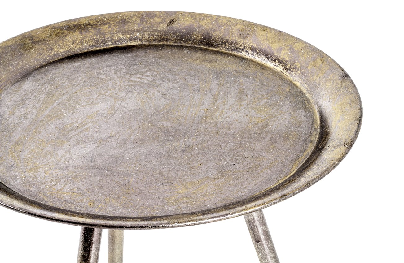 Haku Möbel Beistelltisch in bronze, ca. H 47 x D 38 cm