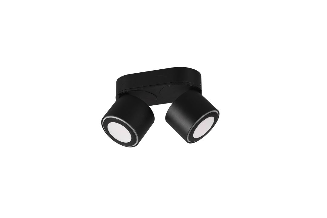 Trio LED-Deckenleuchte TAURUS 2-flammig in Farbe schwarz matt