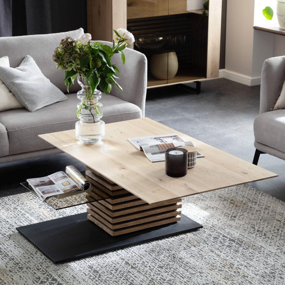 SCHÖNER WOHNEN-Kollektion Couchtisch YONNA ca. 120x45x70cm in Kerneiche natur gebürstet
