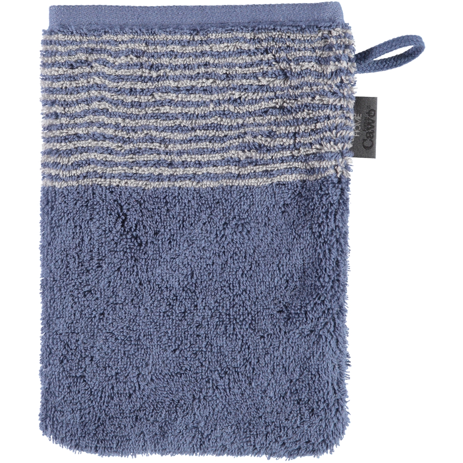 Cawö Waschhandschuh TWO-TONE 16x22cm in Farbe nachtblau