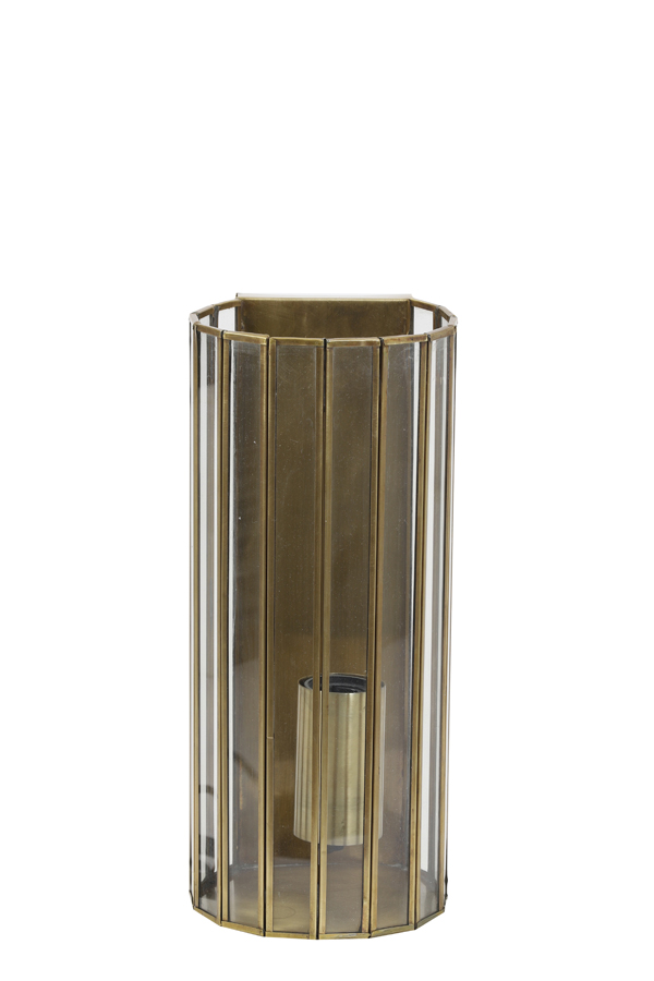 Wandleuchte STROBY  in antik bronze / Glas