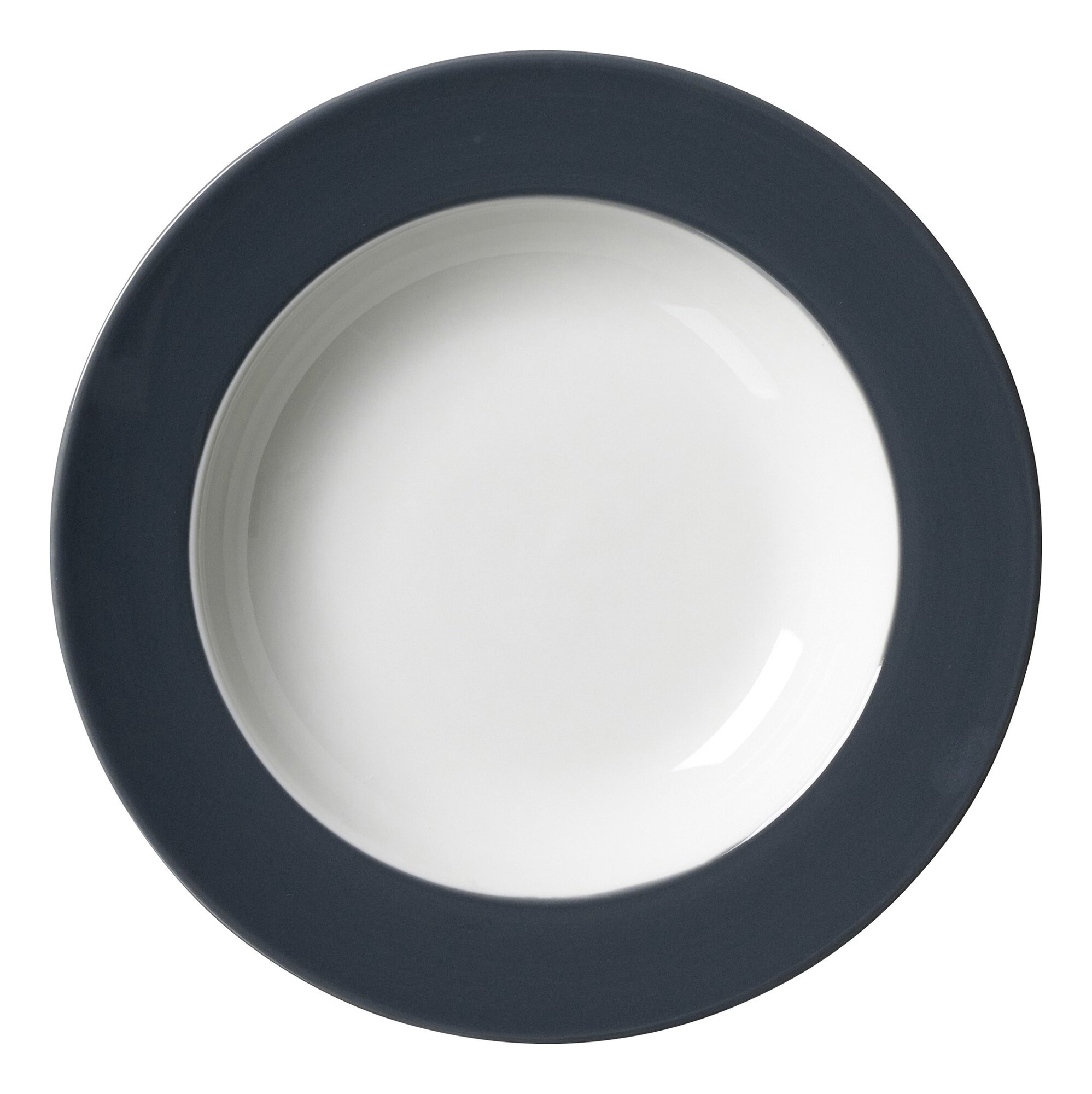 Ritzenhoff & Breker Suppenteller 22cm DOPPIO aus Porzellan anthrazit