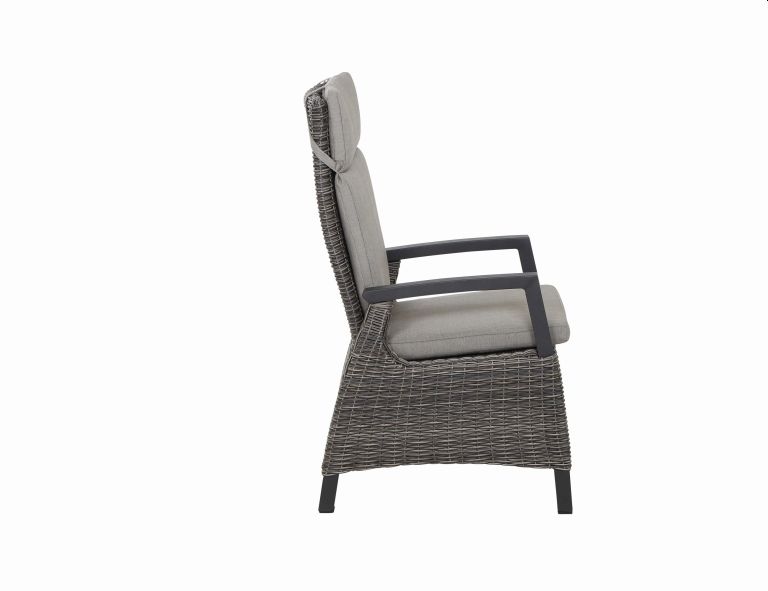 Diningsessel CORIDO in Aluminium anthrazit/Geflecht charcoal grey, Moebel, Stuhl, Sessel