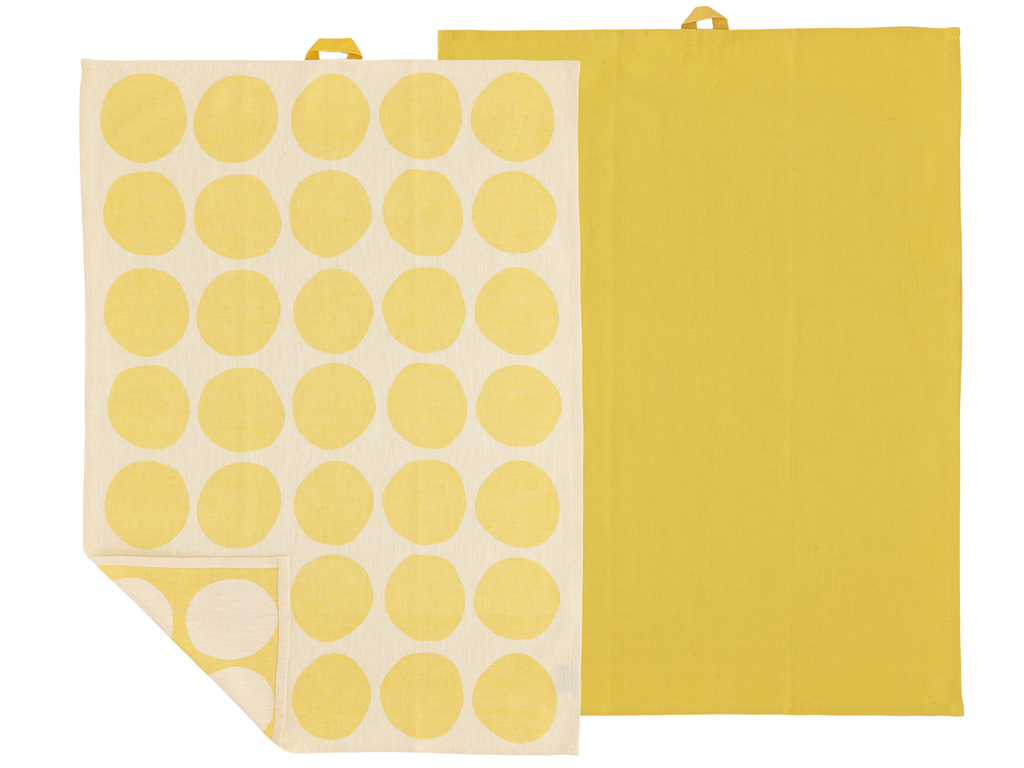 F&H Geschirrtuch  BUBBLES in Farbe Gelb