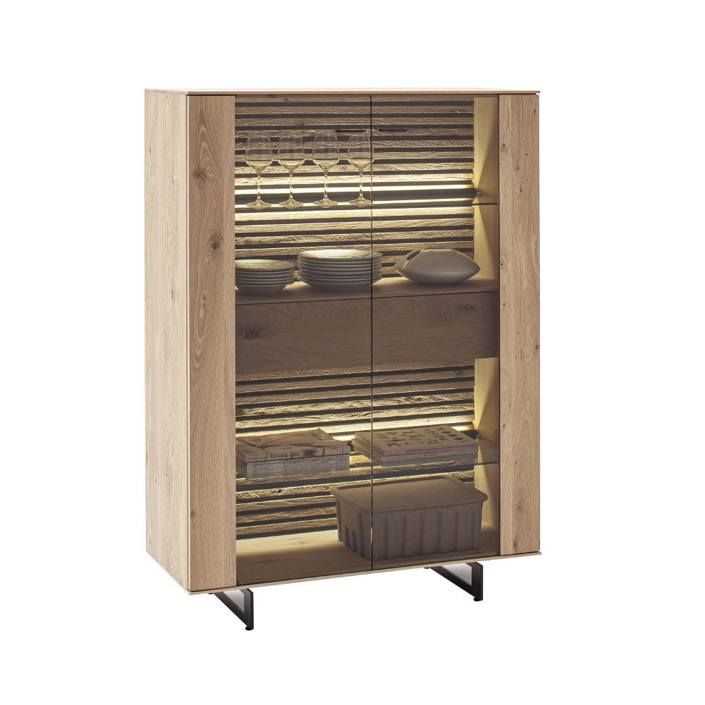 SCHÖNER WOHNEN-Kollektion Highboard YONNA ca. 106x138x44cm in Kerneiche natur gebürstet SCHÖNER WOHNEN-Kollektion Highboard YONNA ca. 106x138x44cm in Kerneiche natur gebürstet
