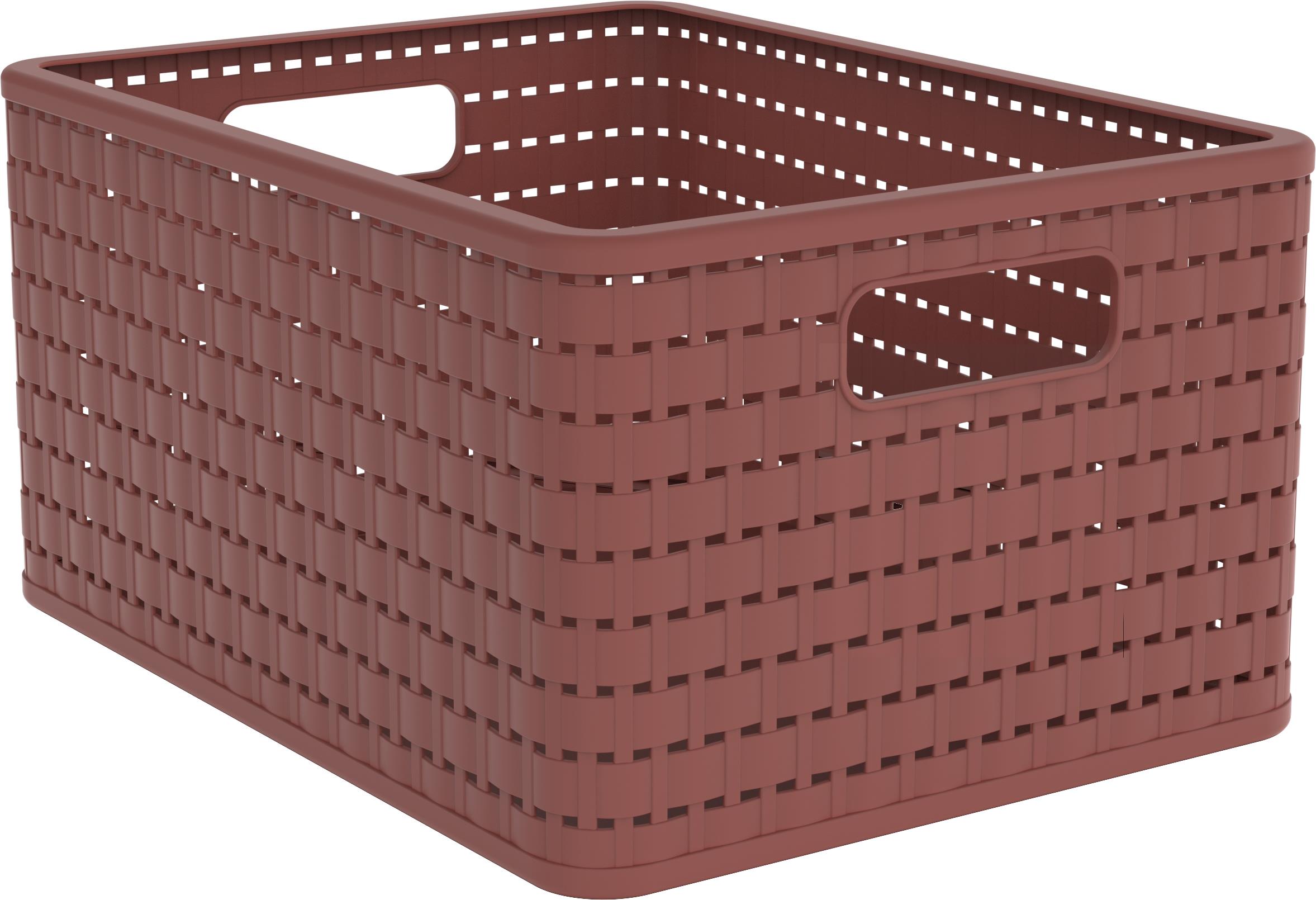 Rotho Korb COUNTRY A4 18 Liter in Farbe Iron Rot