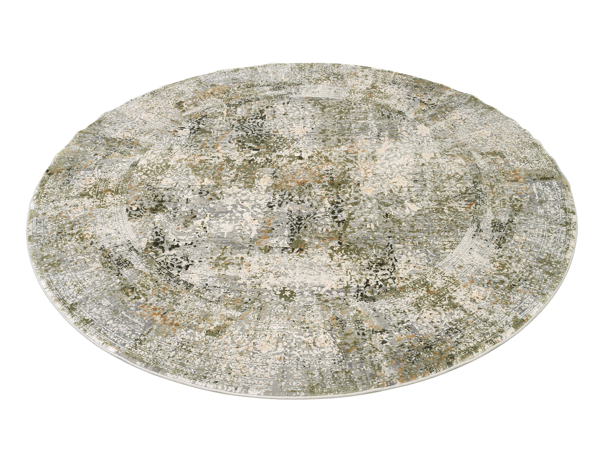 OCI Webteppich Ø ca. 160cm in Farbe grau-grün