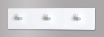 Haku Möbel Garderobenleiste  ca. B34 H8 T5 cm in MDF Dekor hochglanz weiss