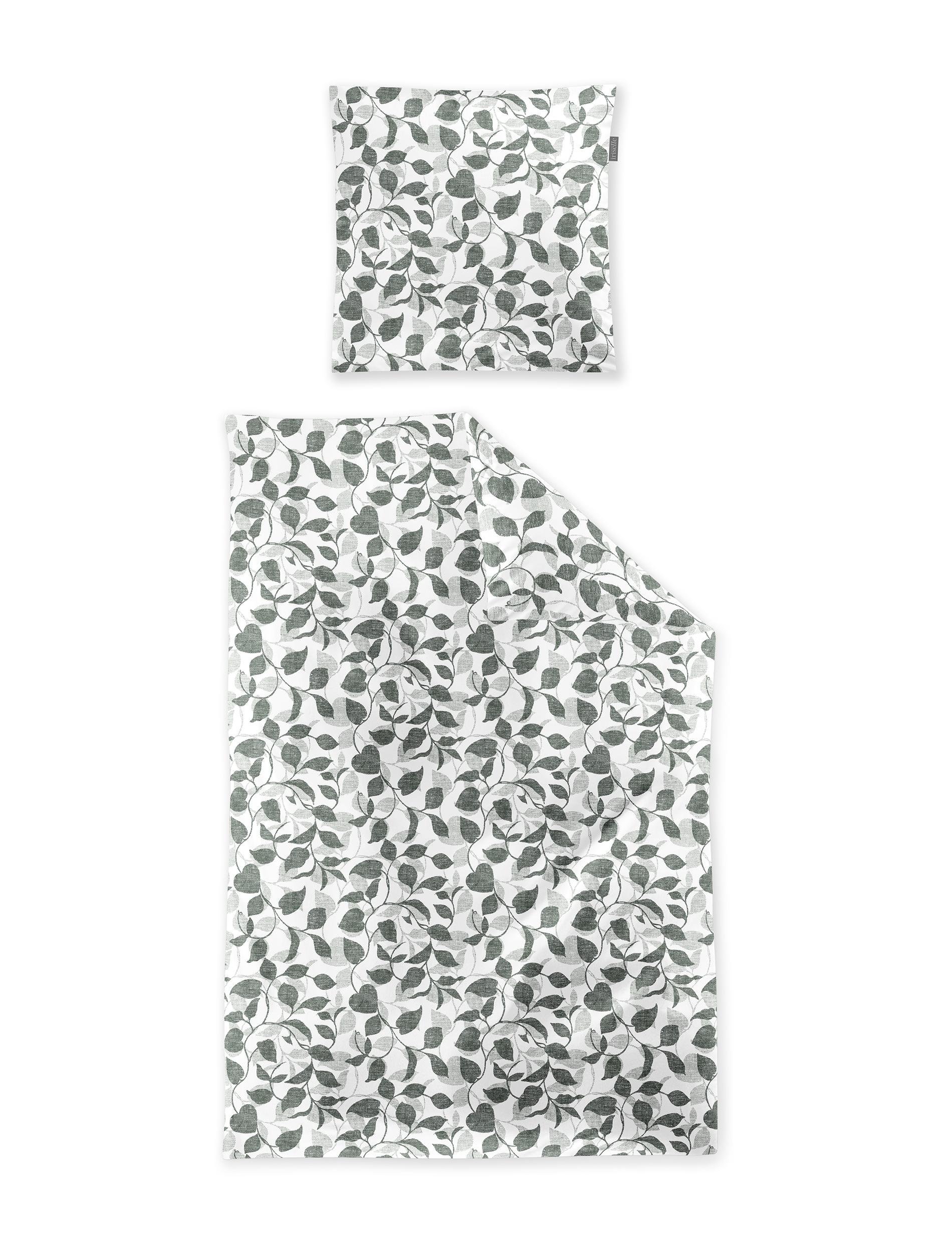 Irisette Edel-Feinbiber Bettwäsche KOALA-HK ca. 135x200cm in Farbe salbei