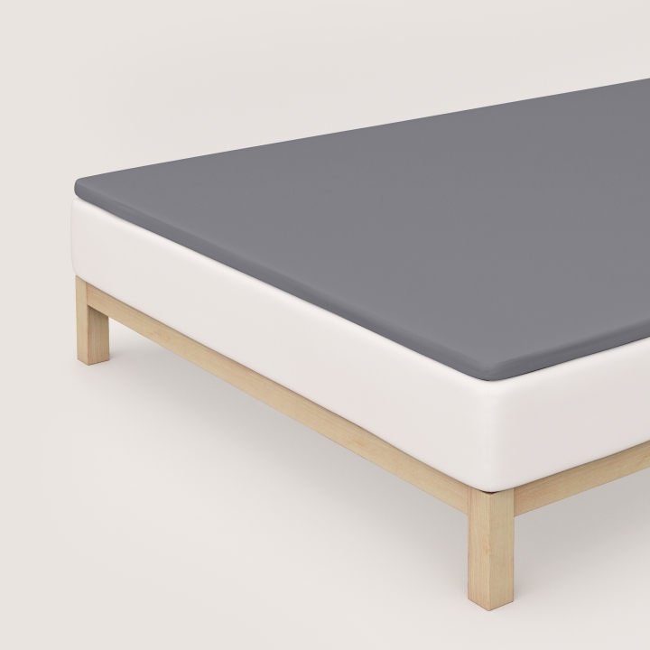 Schlafgut Pure Topper Spannbettlaken ca. 120x200-130x220cm in Farbe Grey Mid