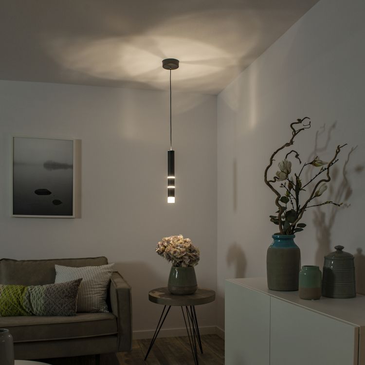 Paul Neuhaus LED-Pendelleuchte PURE VEGA 4-flammig in Farbe schwarz, Lampe