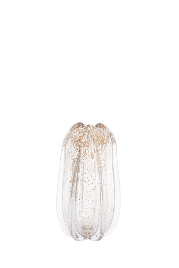 Vase MURELLA  in Glas klar + Flitter sand