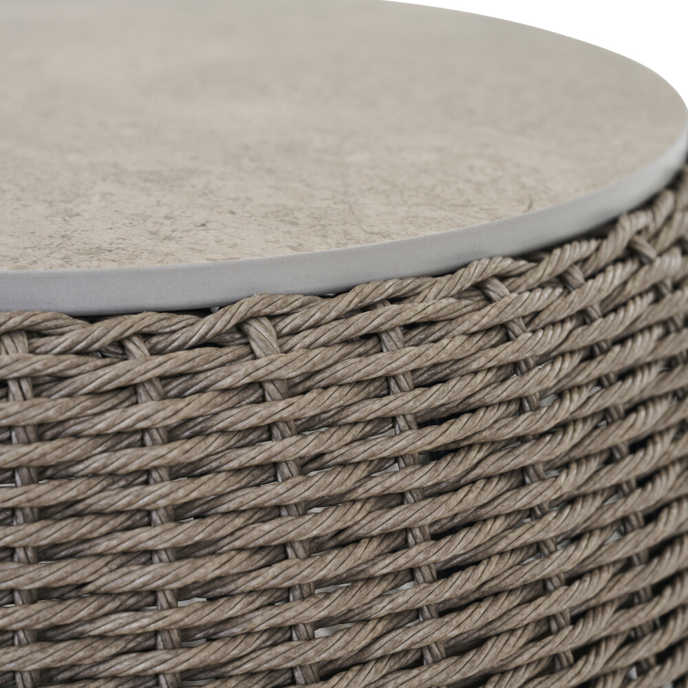 Lounge-Set 3-teilig LIGURIA in Farbe Gardino®-Geflecht twisted in taupe grau , Seil, Mobiliar