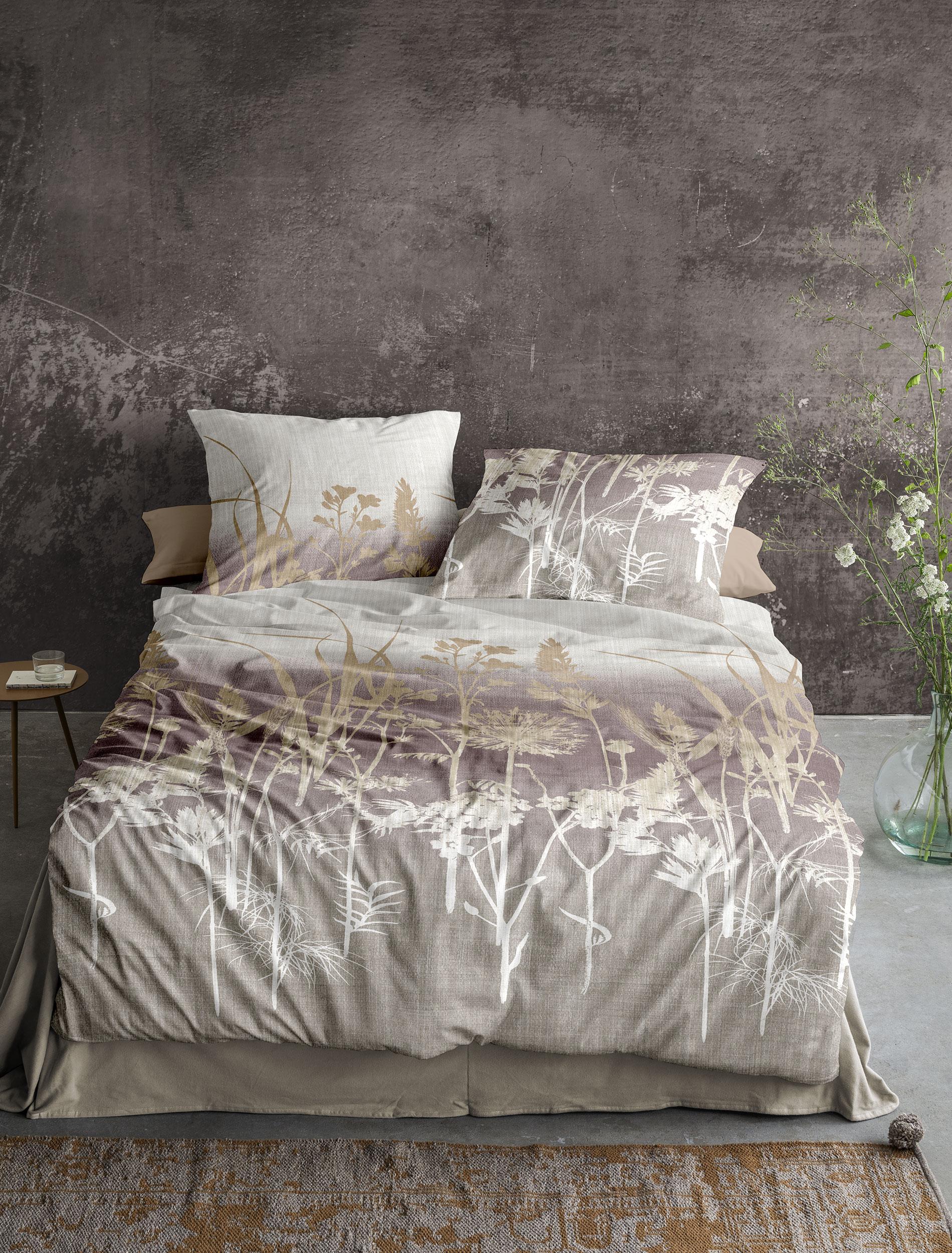 Irisette Mako-Satin Bettwäsche WAVE ca. 155x220cm in Farbe beere