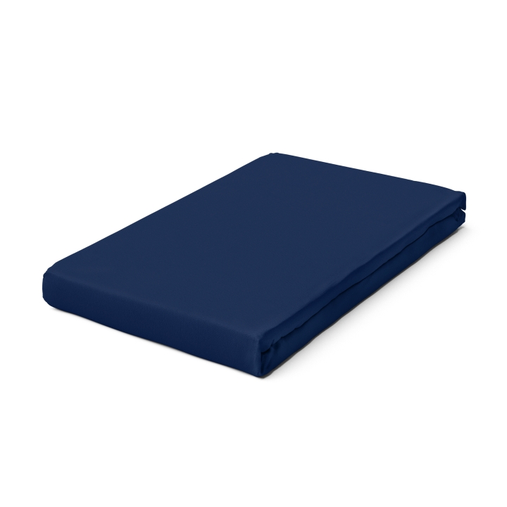 Schlafgut Pure Spannbettlaken ca. 180x200-200x220cm in Farbe Blue Deep