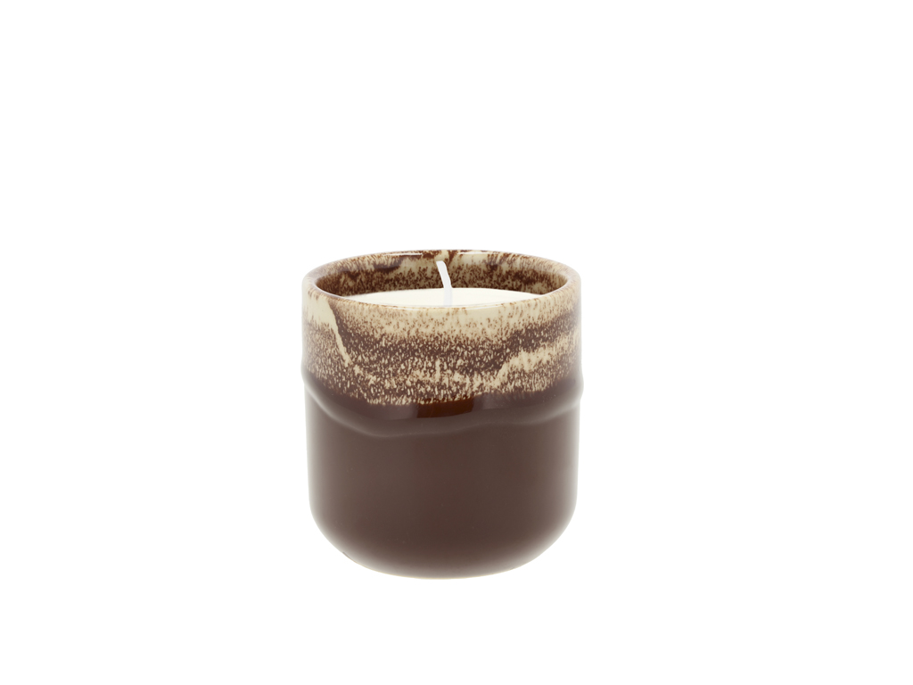 Villa Collection Duftkerze 7 cm in Farbe braun/creme