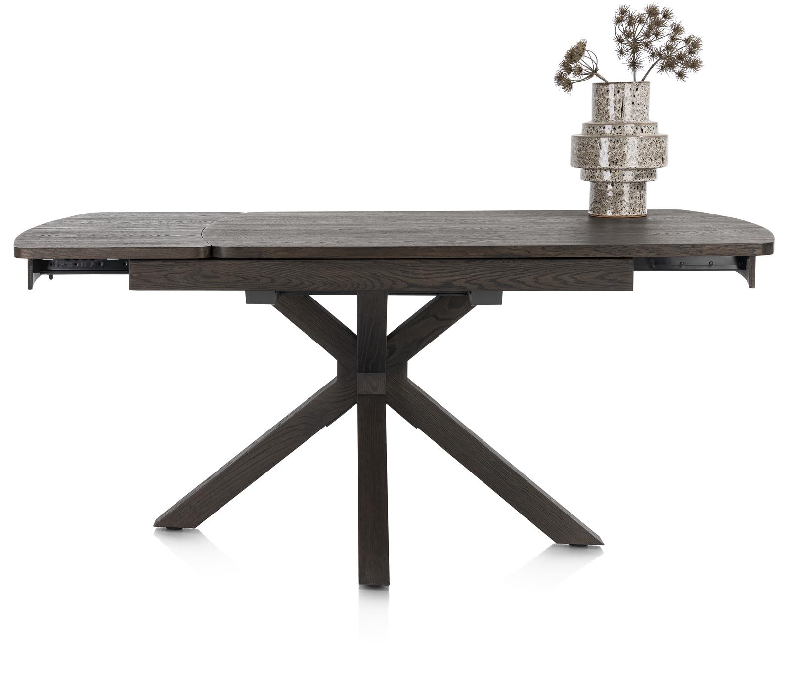 Henders & Hazel Ausziehtisch  NYON ca. B100 H77 T140 cm in Eiche furniert Basalt
