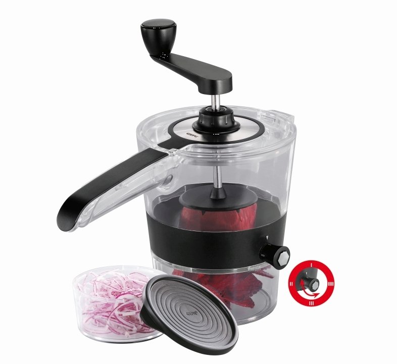 GEFU Spiralschneider SPIRALFIX schwarz/silber